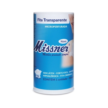 Fita Transparente Hipoalérgica Missner 10cm x 4,5m