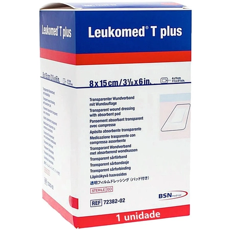 Leukomed T Plus Curativo Filme Transparente Com Compressa Central Estéril  8x15cm - 72382-02