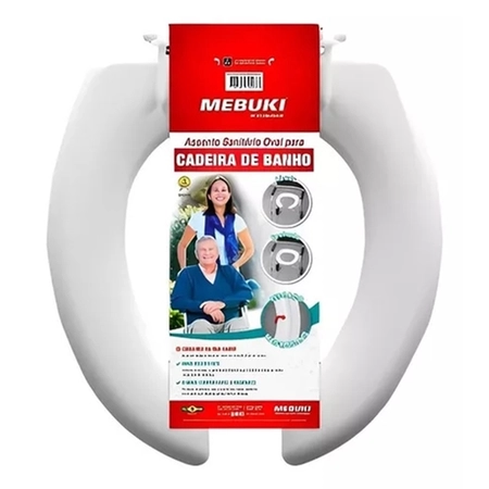 Assento Sanitário para Cadeira de Banho Mebuki - Aberto