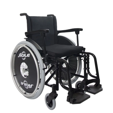 Cadeira de Rodas Ágile Preta Jaguaribe 44cm
