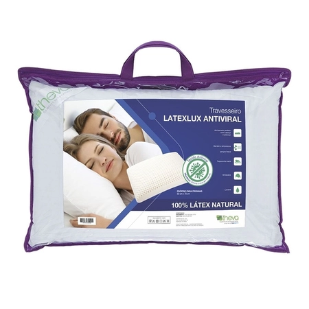 Travesseiro Theva Latexlux Antiviral, 100% Látex Natural