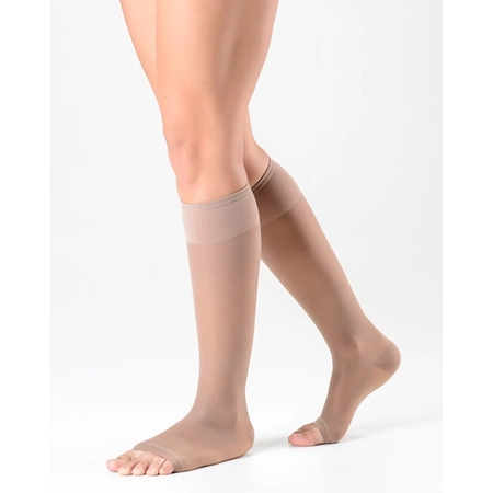 Meia 3/4 Sigvaris 15-20mmHg Audace 120B Natural M (Ponteira Fechada)