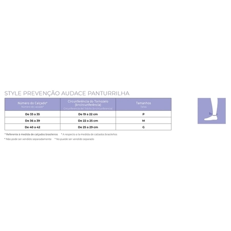 Meia 3/4 Sigvaris 15-20mmHg Audace 120B Natural M (Ponteira Fechada)