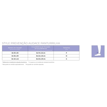 Meia 3/4 Sigvaris 15-20mmHg Audace 120B Natural P (Ponteira Fechada)