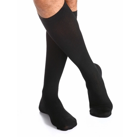 Meia 3/4 Sigvaris 20-30mmHg Algodão Super 282F Preta G Normal