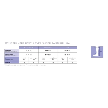 Meia Sigvaris Ever Sheer Nude 20-30 mmHg, 3/4 Caramelo M3
