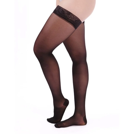 Meia Sigvaris Select Comfort, 20-30 mmHg, 7/8 Preto GG2 (Ponteira Fechada)