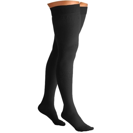 Meia Sigvaris Select Comfort, 20-30 mmHg, 7/8 Preto GG3 (Ponteira Fechada)