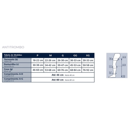 Meia Antitrombo Sigvaris 401E 7/8 18-23 mmHg M