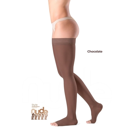 Meia Sigvaris Ever Sheer Nude 20-30 mmHg, 7/8 Chocolate M3
