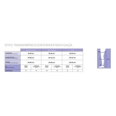 Meia Calça Sigvaris 20-30mmHg Ever Sheer Preto 782 Normal G (Ponteira Fechada)