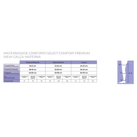 Meia Calça Sigvaris 30-40mmHg Select Comfort Premium 863 Longa P