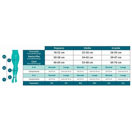 Meia Calça Sigvaris 20-30mmHg Basic 972 Longa M