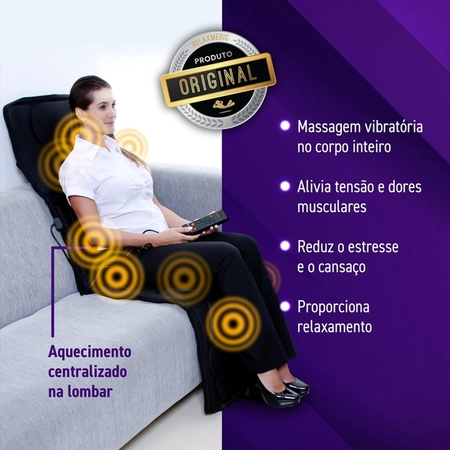 Esteira Massageadora Relaxmedic Massage Com 10 Motores - RM-EM1010A