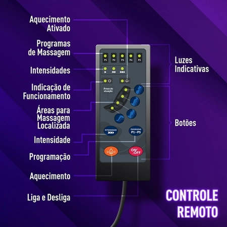 Esteira Massageadora Relaxmedic Massage Com 10 Motores - RM-EM1010A
