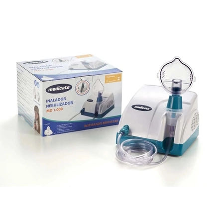 Inalador Medicate com Regulagem Névoa Bivolt (MD1000) Verde