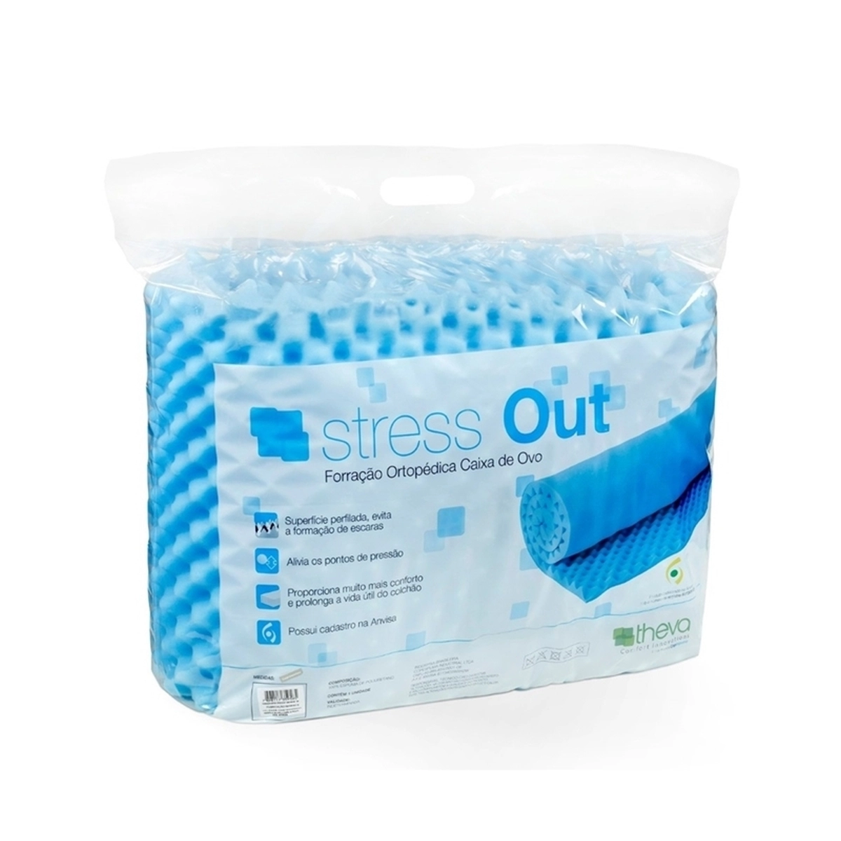 Colchão Caixa de Ovo Stress Out Copespuma S33 6cm - Palmipe Nova