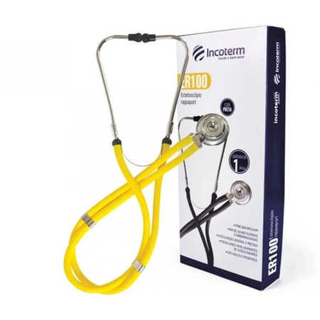 Estetoscópio Rappaport  Incoterm ER100 Amarelo