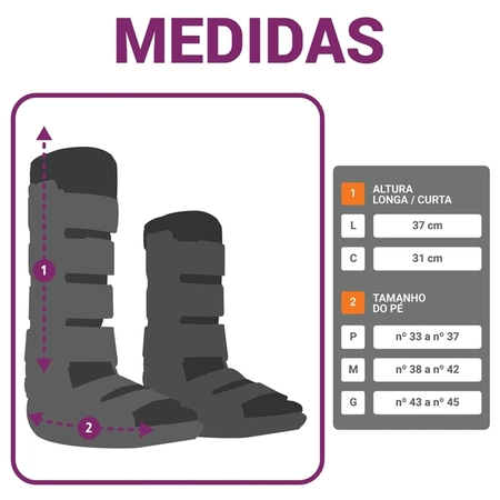 Bota Imobilizadora Standard Hidrolight Curta M (OR1039)