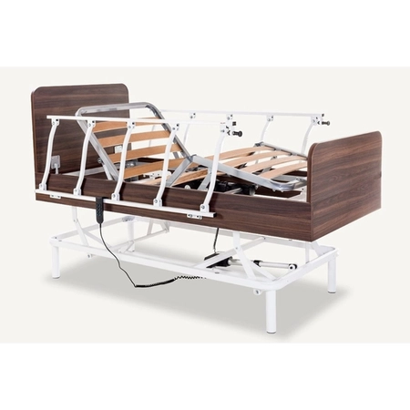 Cama Motorizada Magnum com Rodas, Grade, Cabeça e Pés Pilati Tabaco (Sem Colchão)