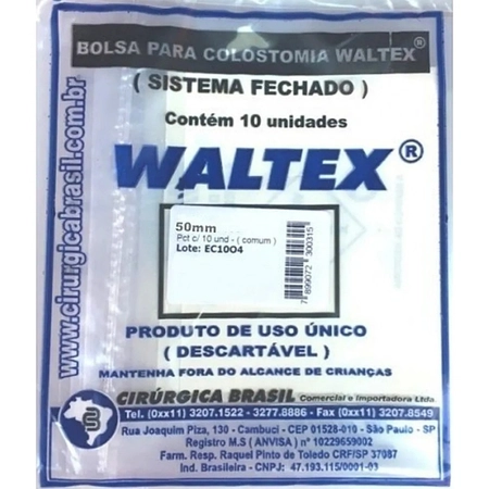 Bolsa Colostomia Waltex 50mm c/10