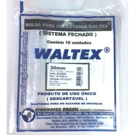 Bolsa Colostomia Waltex 30mm c/10