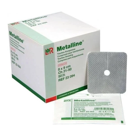 Metalline Curativo Absorvente Traqueostomia Estéril 8x9cm