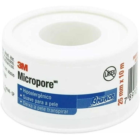 Fita Micropore Branco 25mm x 10m - 3M
