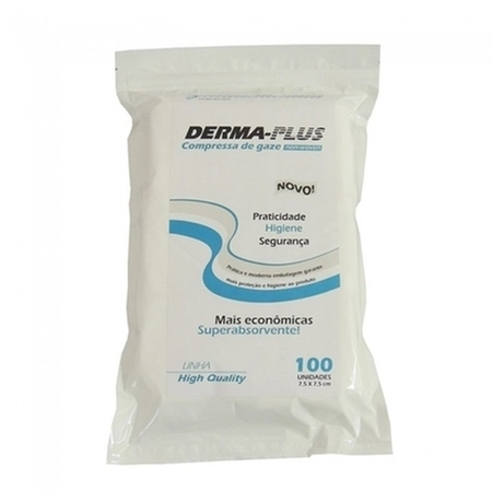 Compressa de Gaze 100un DermaPlus