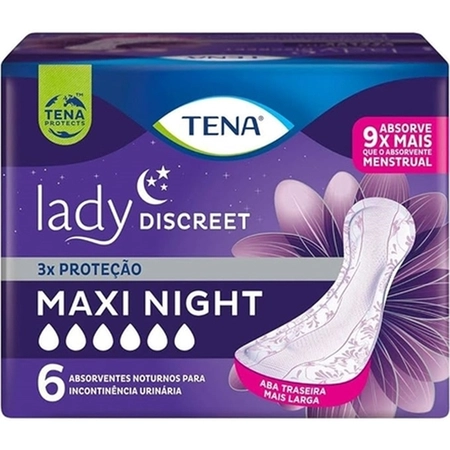 Absorvente Tena Lady Discreet Maxi Night c/6