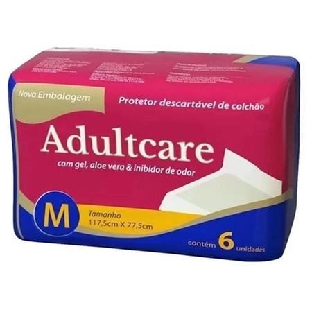 Protetor de Colchão Descartável Adultcare c/ 6 - Tam M