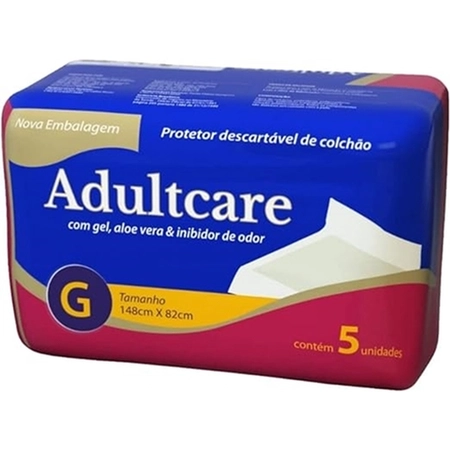 Protetor de Colchão Descartável Adultcare c/ 5 - Tam G