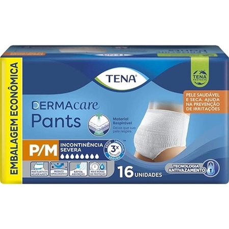 Roupa Intima Tena Pants Dermacare P/M c/16