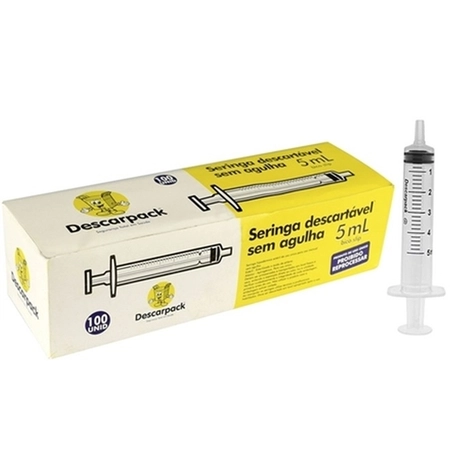 Seringa Descartável S/Agulha 5cc Descarpack Slip