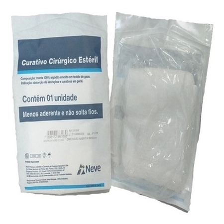 Compressa Gaze Algodonada Neve 15x7,5cm (15x60 aberta) ZOBEC