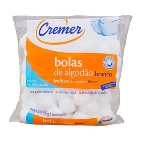 Algodão Bolas 95g Cremer