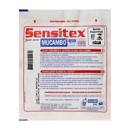 Luva Cirurgica Estéril Sensitex Mucambo 8,0