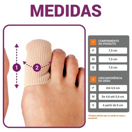 Dedal de Malha Revestido com Gel Foot Care Hidrolight P