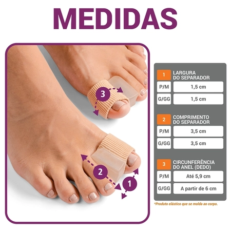 Anel Corretivo para Joanete Duplo Efeito Foot Care Hidrolight G/GG