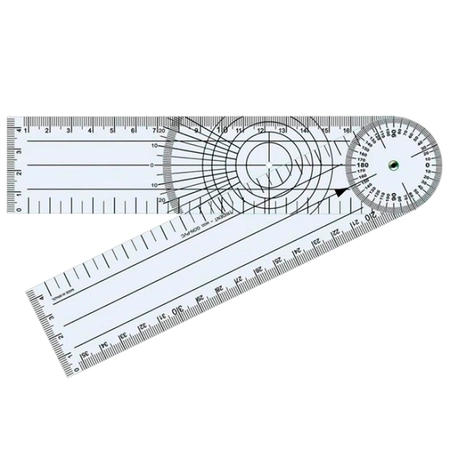 Goniômetro para Ortopedia em PVC TRIDENT