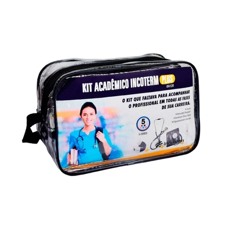 Kit Acadêmico Plus Incoterm Transparente K120 Preto