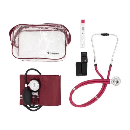 Kit Acadêmico Plus Incoterm Transparente K120 Bordô