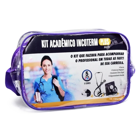 Kit Acadêmico Plus Incoterm Transparente K120 Lilás