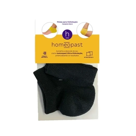 Homeopast Meia para Hidratação Tamanho Único Preto