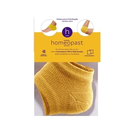 Homeopast Meia para Hidratação Tamanho Único Amarelo