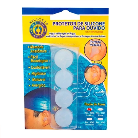 Protetor de Ouvido de Silicone Ortho Pauher C/4 Incolor (4040)