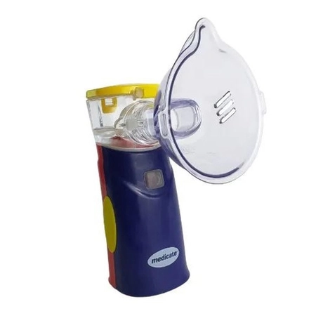 Inalador Medicate Mesh Colors Kids c/Bateria + Cabo USB (MD4700) Azul Escuro