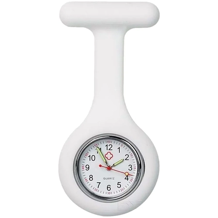 Relógio de Lapela de Silicone Supermedy Branco