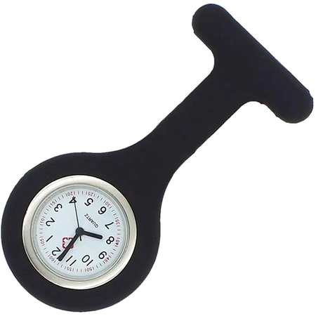 Relógio de Lapela de Silicone Supermedy Preto
