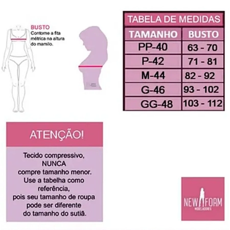 Sutiã sem Costura com Fecho Frontal Palmipé M (124)